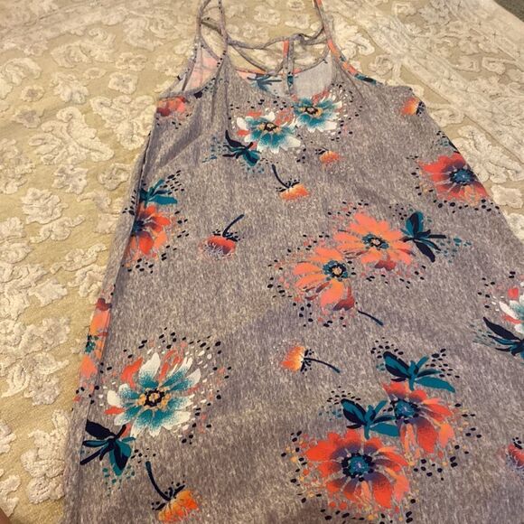 Floral Tank Dress with Unique Racerback Design - Picture 9 of 10